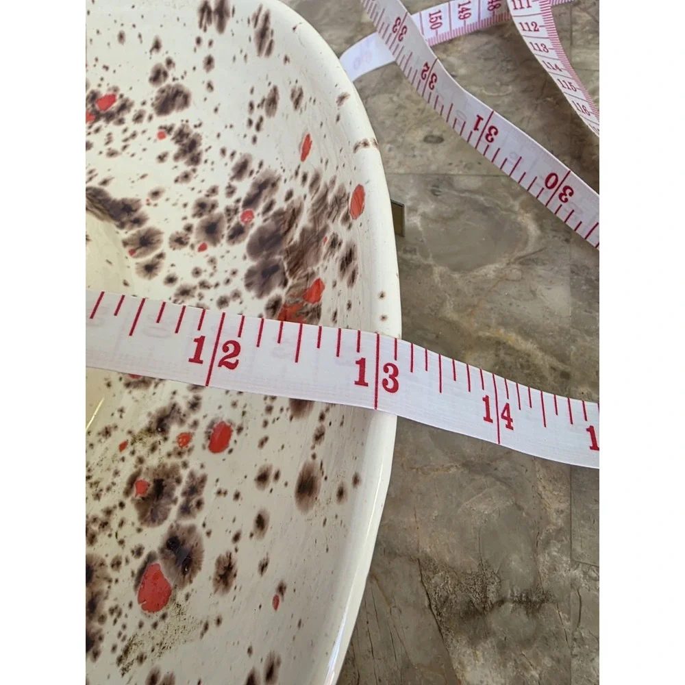 Vintage Ashtray Holland Mold Speckled‎ Splatter Art Brown Orange Trippie